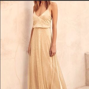 Lulus gold dress XS